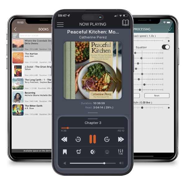 Download fo free audiobook Peaceful Kitchen: More Than 100 Cozy Plant-Based Recipes to... by Catherine Perez and listen anywhere on your iOS devices in the ListenBook app.