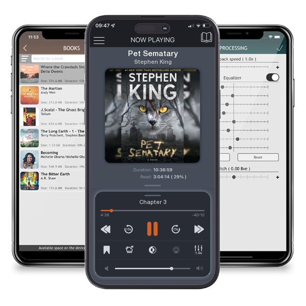Download fo free audiobook Pet Sematary by Stephen King and listen anywhere on your iOS devices in the ListenBook app.