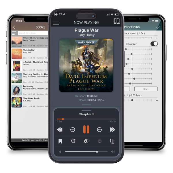 Download fo free audiobook Plague War by Guy Haley and listen anywhere on your iOS devices in the ListenBook app.