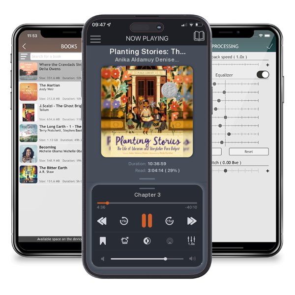 Download fo free audiobook Planting Stories: The Life of Librarian and Storyteller Pura... by Anika Aldamuy Denise and Paola Escobar and listen anywhere on your iOS devices in the ListenBook app.