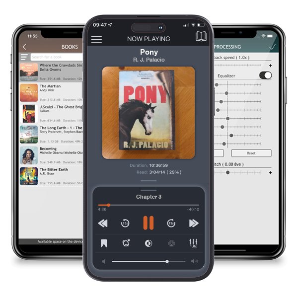 Download fo free audiobook Pony by R. J. Palacio and listen anywhere on your iOS devices in the ListenBook app.