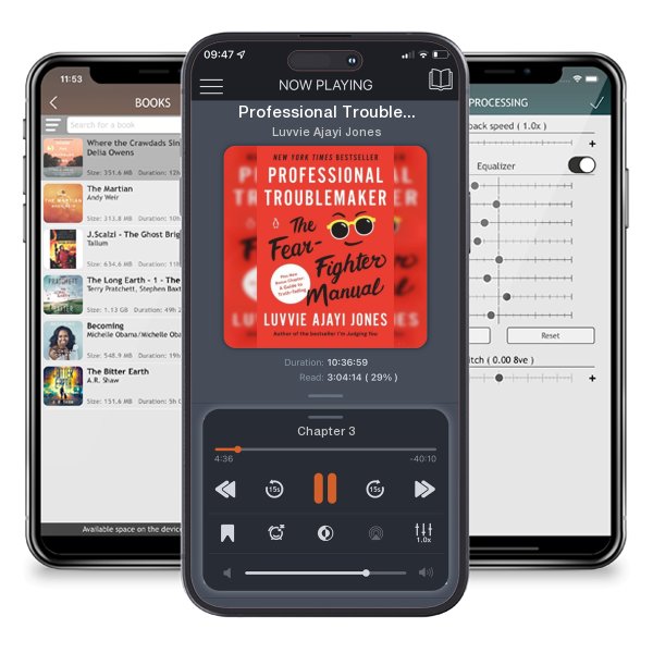 Download fo free audiobook Professional Troublemaker: The Fear-Fighter Manual by Luvvie Ajayi Jones and listen anywhere on your iOS devices in the ListenBook app.