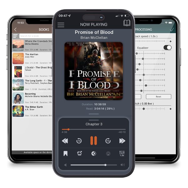Download fo free audiobook Promise of Blood by Brian McClellan and listen anywhere on your iOS devices in the ListenBook app.
