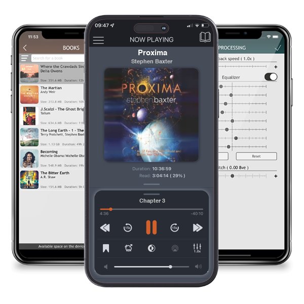 Download fo free audiobook Proxima by Stephen Baxter and listen anywhere on your iOS devices in the ListenBook app.