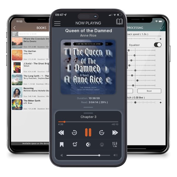Download fo free audiobook Queen of the Damned by Anne Rice and listen anywhere on your iOS devices in the ListenBook app.