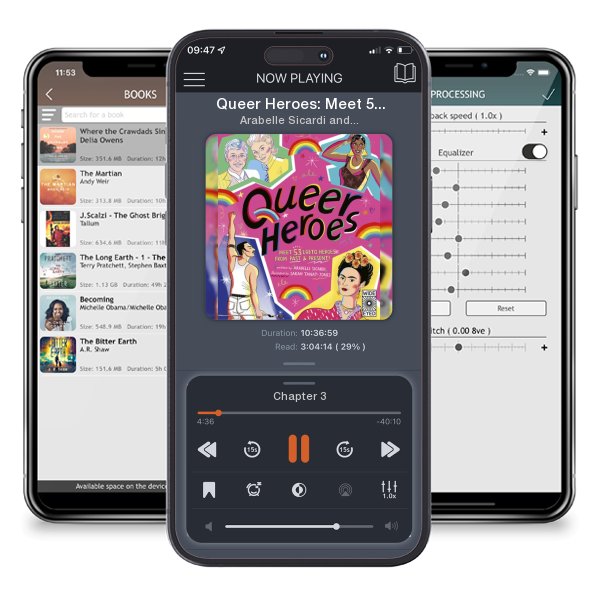 Download fo free audiobook Queer Heroes: Meet 53 LGBTQ Heroes from Past and Present! by Arabelle Sicardi and Sarah Tanat-Jones and listen anywhere on your iOS devices in the ListenBook app.