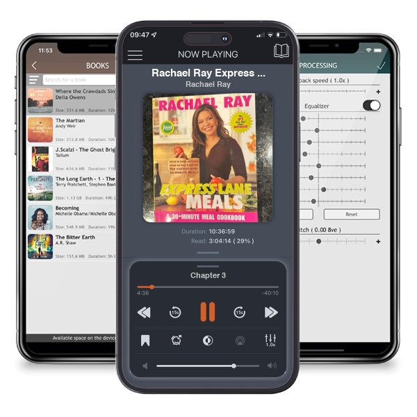 Download fo free audiobook Rachael Ray Express Lane Meals by Rachael Ray and listen anywhere on your iOS devices in the ListenBook app.