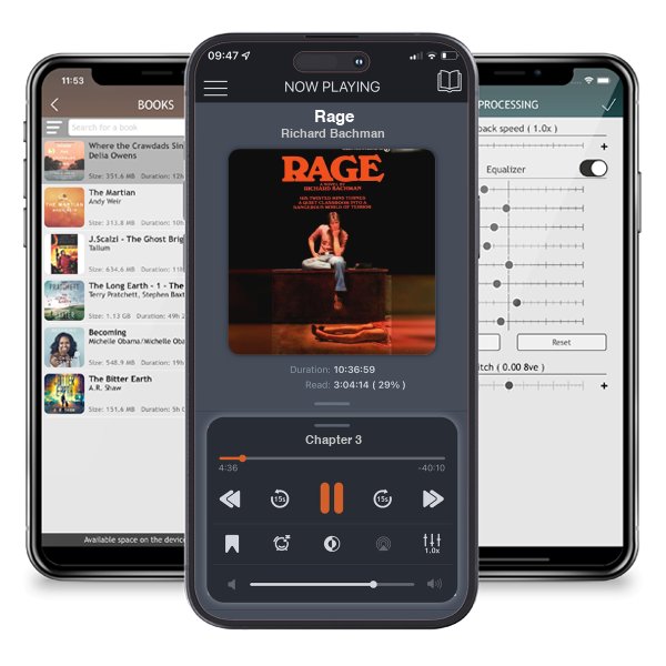 Download fo free audiobook Rage by Richard Bachman and listen anywhere on your iOS devices in the ListenBook app.