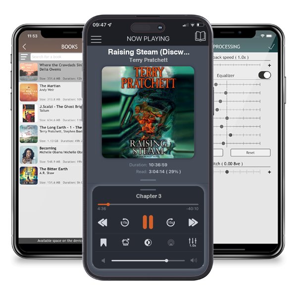 Download fo free audiobook Raising Steam (Discworld, #40; Moist von Lipwig, #3) by Terry Pratchett and listen anywhere on your iOS devices in the ListenBook app.