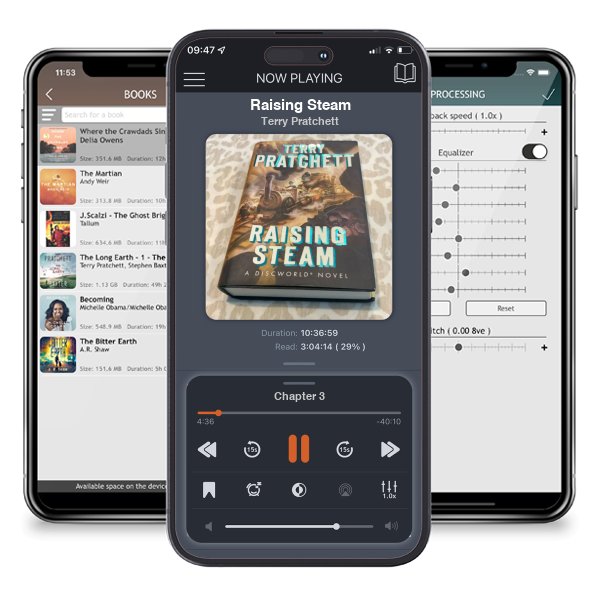 Download fo free audiobook Raising Steam by Terry Pratchett and listen anywhere on your iOS devices in the ListenBook app.