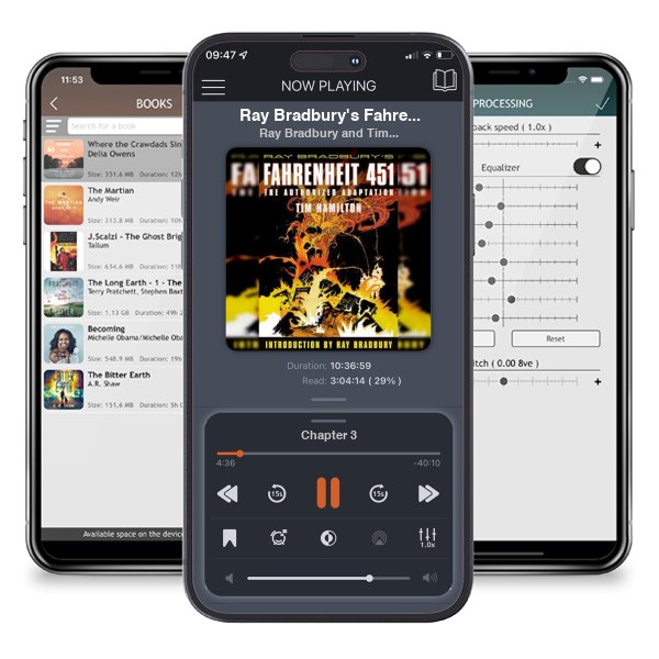 Download fo free audiobook Ray Bradbury's Fahrenheit 451: The Authorized Adaptation by Ray Bradbury and Tim Hamilton and listen anywhere on your iOS devices in the ListenBook app.