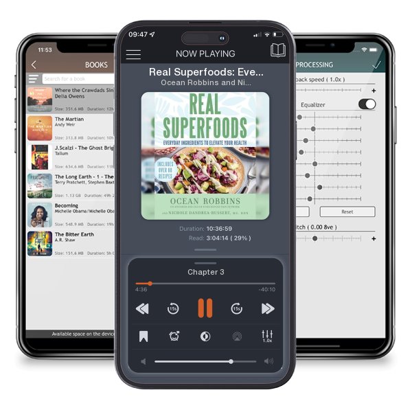 Download fo free audiobook Real Superfoods: Everyday Ingredients to Elevate Your Health by Ocean Robbins and Nichole Dandrea-Russert and listen anywhere on your iOS devices in the ListenBook app.
