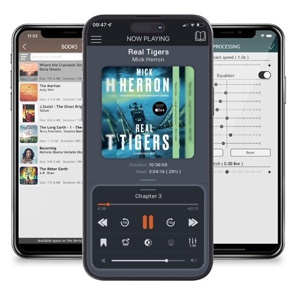 Download fo free audiobook Real Tigers by Mick Herron and listen anywhere on your iOS devices in the ListenBook app.