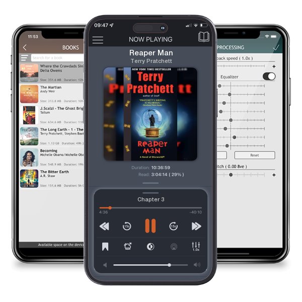 Download fo free audiobook Reaper Man by Terry Pratchett and listen anywhere on your iOS devices in the ListenBook app.