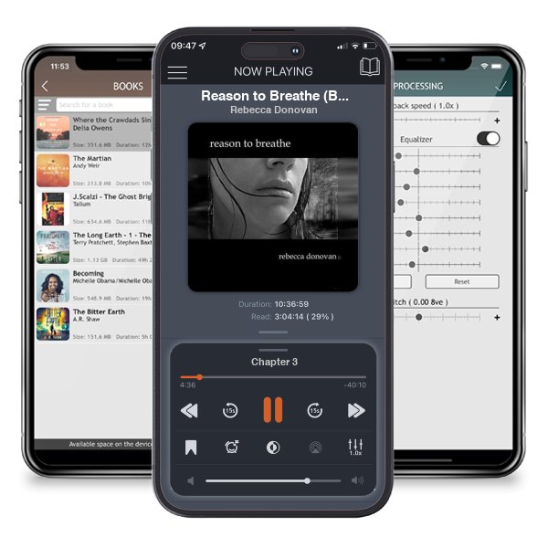 Download fo free audiobook Reason to Breathe (Breathing, #1) by Rebecca Donovan and listen anywhere on your iOS devices in the ListenBook app.