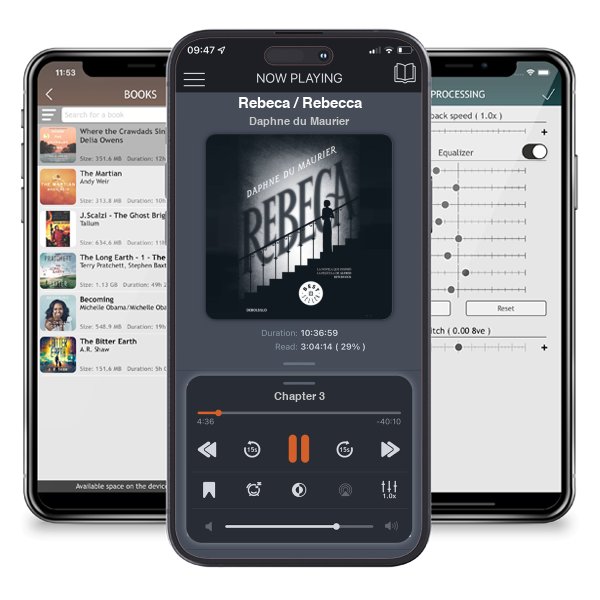 Descargar audiolibro gratis Rebeca / Rebecca by Daphne du Maurier y escuchar en cualquier lugar en sus dispositivos iOS en la aplicación ListenBook.