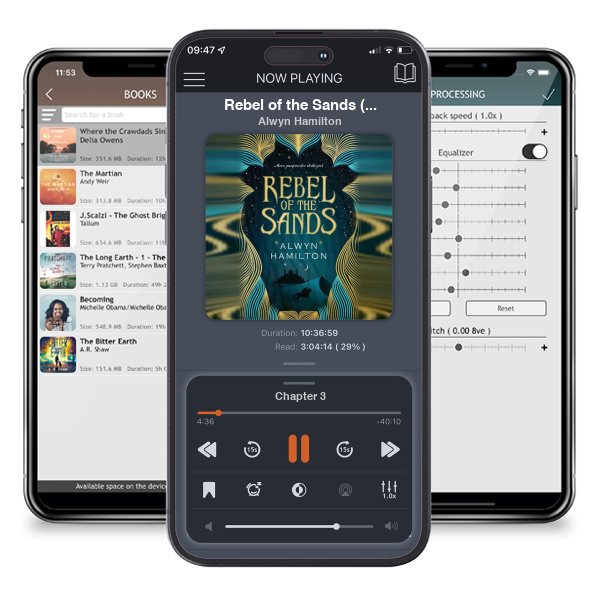 Download fo free audiobook Rebel of the Sands (Rebel of the Sands, #1) by Alwyn Hamilton and listen anywhere on your iOS devices in the ListenBook app.