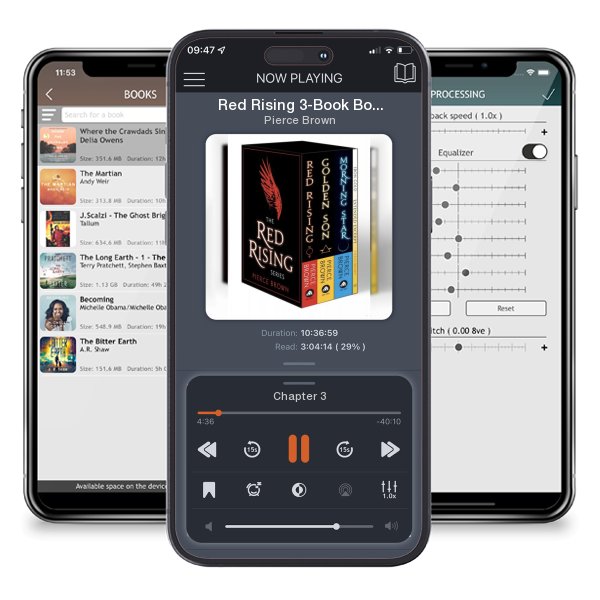 Download fo free audiobook Red Rising 3-Book Box Set: Red Rising, Golden Son, Morning... by Pierce Brown and listen anywhere on your iOS devices in the ListenBook app.