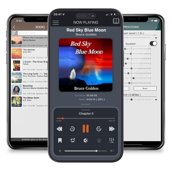 Download fo free audiobook Red Sky Blue Moon by Bruce Golden and listen anywhere on your iOS devices in the ListenBook app.