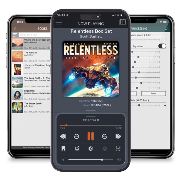 Download fo free audiobook Relentless Box Set by Scott Bartlett and listen anywhere on your iOS devices in the ListenBook app.
