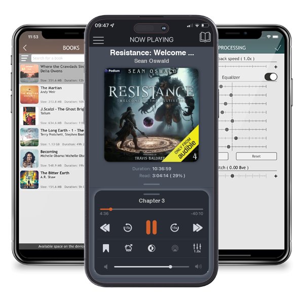 Download fo free audiobook Resistance: Welcome to the Multiverse, Book 4 by Sean Oswald and listen anywhere on your iOS devices in the ListenBook app.