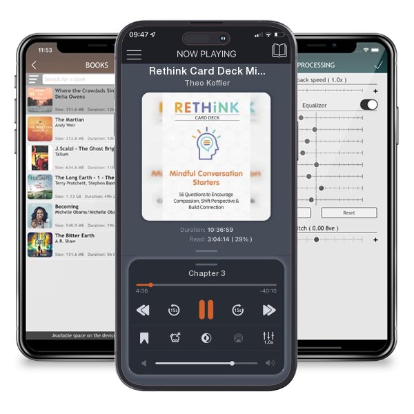 Download fo free audiobook Rethink Card Deck Mindful Conversation Starters: 56 Questions to Encourage Compassion, Shift Perspective & Build Connection (Other) by Theo Koffler and listen anywhere on your iOS devices in the ListenBook app.