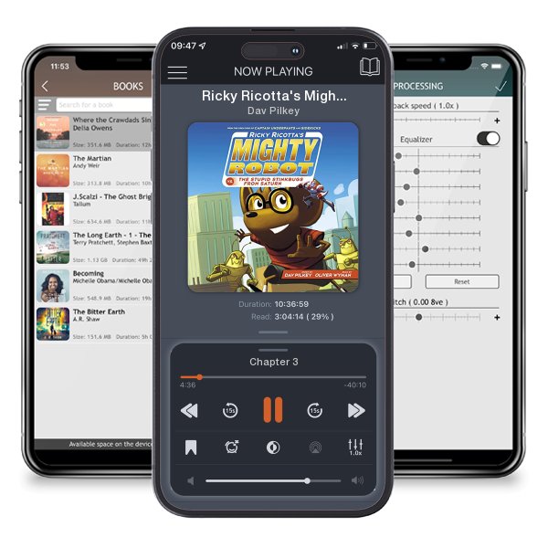 Download fo free audiobook Ricky Ricotta's Mighty Robot vs. the Stupid Stinkbugs from Saturn by Dav Pilkey and listen anywhere on your iOS devices in the ListenBook app.