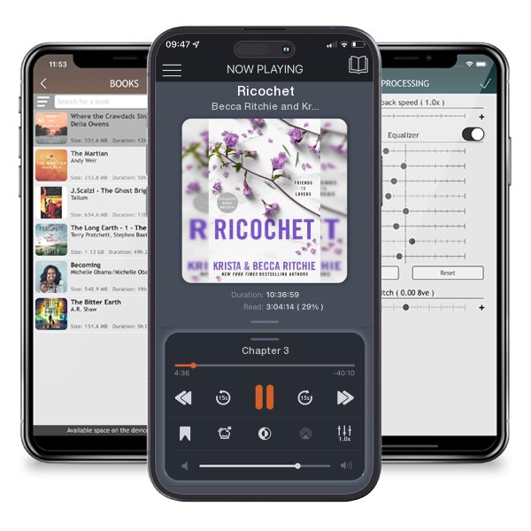Download fo free audiobook Ricochet by Becca Ritchie and Krista Ritchie and listen anywhere on your iOS devices in the ListenBook app.