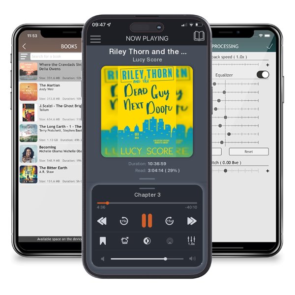 Download fo free audiobook Riley Thorn and the Dead Guy Next Door by Lucy Score and listen anywhere on your iOS devices in the ListenBook app.
