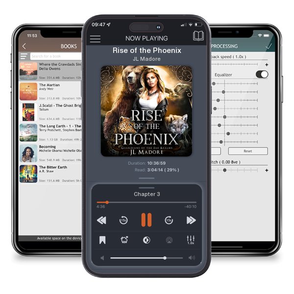 Download fo free audiobook Rise of the Phoenix by JL Madore and listen anywhere on your iOS devices in the ListenBook app.