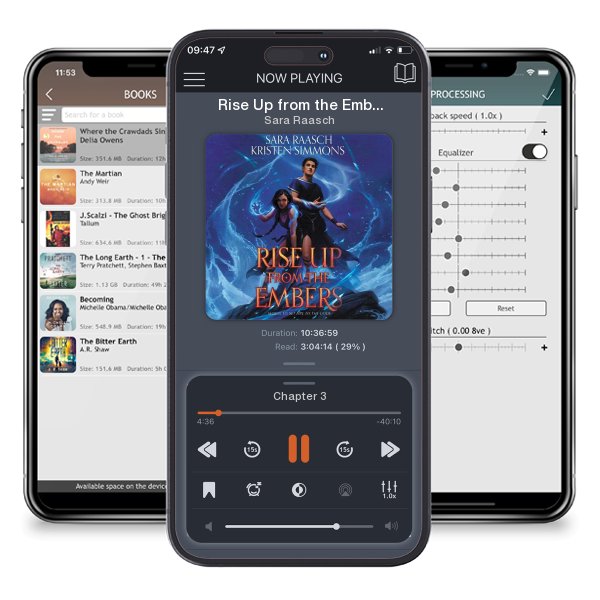 Download fo free audiobook Rise Up from the Embers by Sara Raasch and listen anywhere on your iOS devices in the ListenBook app.
