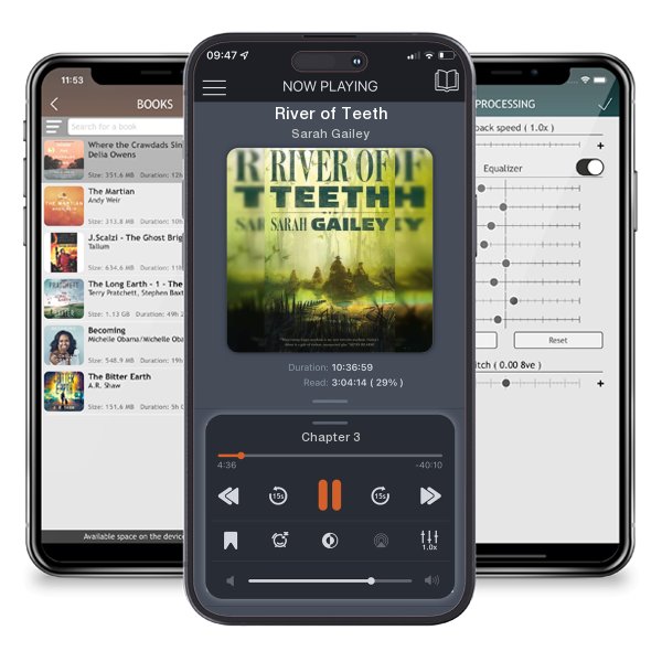 Download fo free audiobook River of Teeth by Sarah Gailey and listen anywhere on your iOS devices in the ListenBook app.
