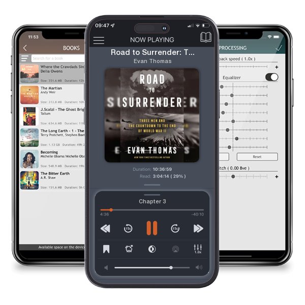 Download fo free audiobook Road to Surrender: Three Men and the Countdown to the End of... by Evan Thomas and listen anywhere on your iOS devices in the ListenBook app.
