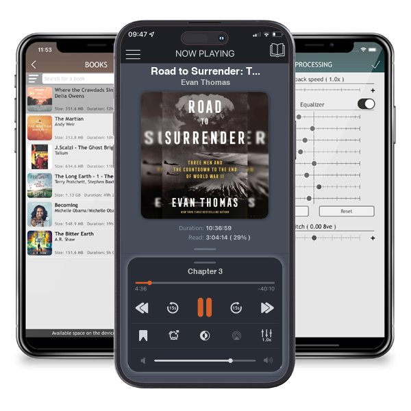 Download fo free audiobook Road to Surrender: Three Men and the Countdown to the End of... by Evan Thomas and listen anywhere on your iOS devices in the ListenBook app.