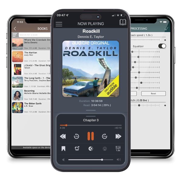 Download fo free audiobook Roadkill by Dennis E. Taylor and listen anywhere on your iOS devices in the ListenBook app.