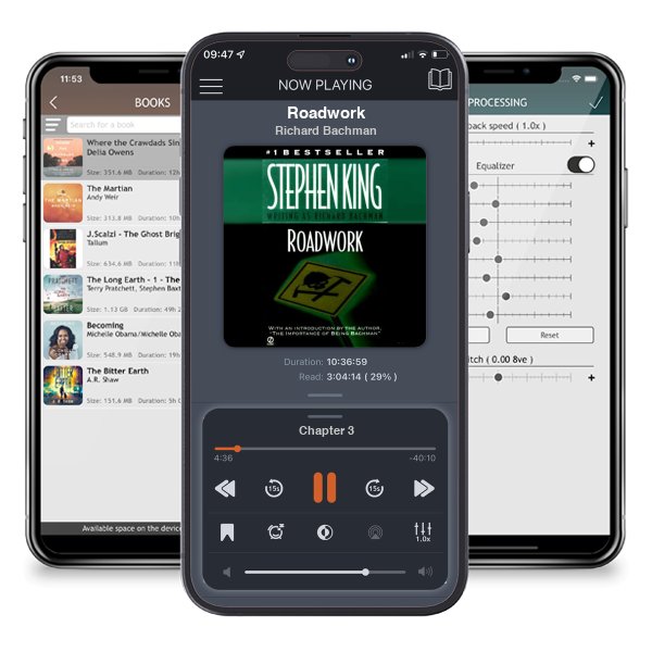 Download fo free audiobook Roadwork by Richard Bachman and listen anywhere on your iOS devices in the ListenBook app.
