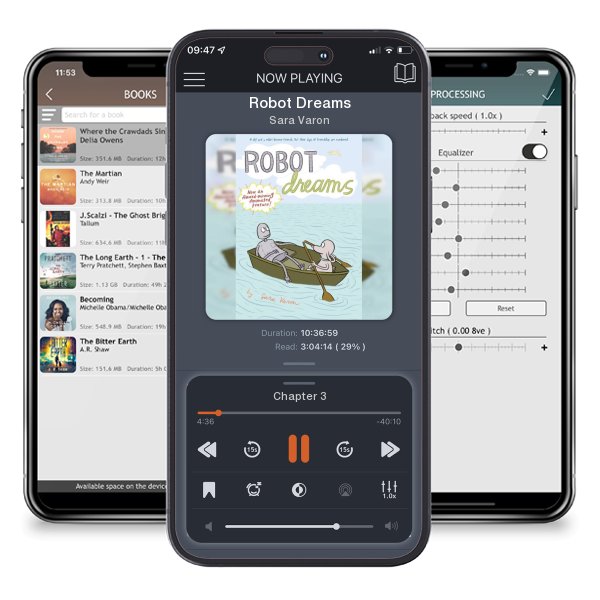 Download fo free audiobook Robot Dreams by Sara Varon and listen anywhere on your iOS devices in the ListenBook app.