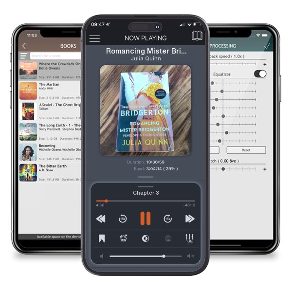 Download fo free audiobook Romancing Mister Bridgerton by Julia Quinn and listen anywhere on your iOS devices in the ListenBook app.