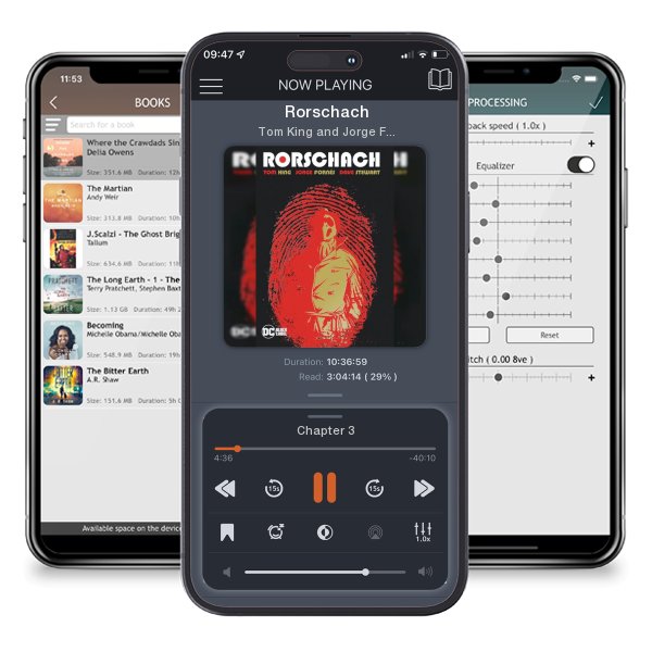 Download fo free audiobook Rorschach by Tom King and Jorge Fornés and listen anywhere on your iOS devices in the ListenBook app.