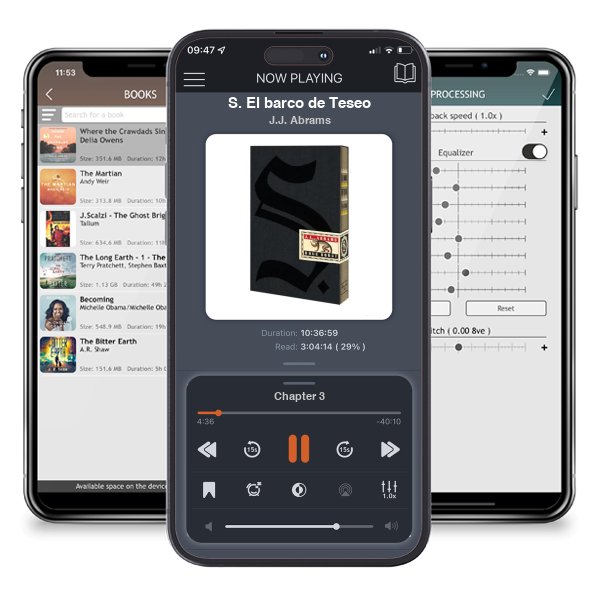 Descargar audiolibro gratis S. El barco de Teseo by J.J. Abrams y escuchar en cualquier lugar en sus dispositivos iOS en la aplicación ListenBook.