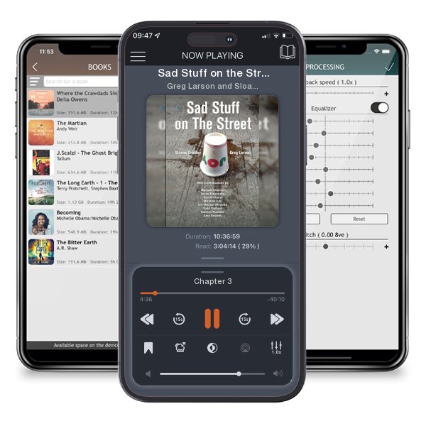 Download fo free audiobook Sad Stuff on the Street by Greg Larson and Sloane Crosley and listen anywhere on your iOS devices in the ListenBook app.