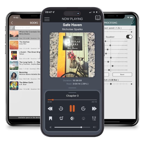 Download fo free audiobook Safe Haven by Nicholas Sparks and listen anywhere on your iOS devices in the ListenBook app.