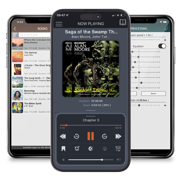 Download fo free audiobook Saga of the Swamp Thing Book Two by Alan Moore, John Totleben, et al. and listen anywhere on your iOS devices in the ListenBook app.
