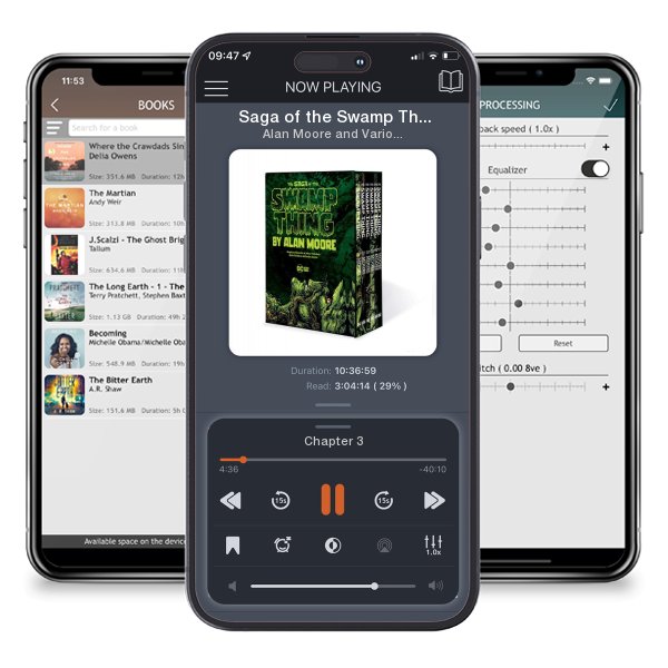 Download fo free audiobook Saga of the Swamp Thing Box Set by Alan Moore and Various and listen anywhere on your iOS devices in the ListenBook app.