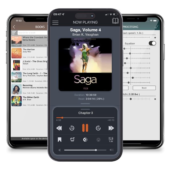 Download fo free audiobook Saga, Volume 4 by Brian K. Vaughan and listen anywhere on your iOS devices in the ListenBook app.