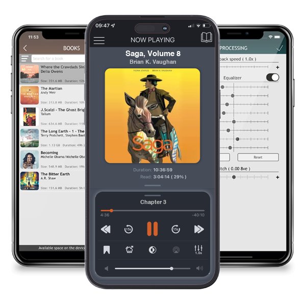 Download fo free audiobook Saga, Volume 8 by Brian K. Vaughan and listen anywhere on your iOS devices in the ListenBook app.