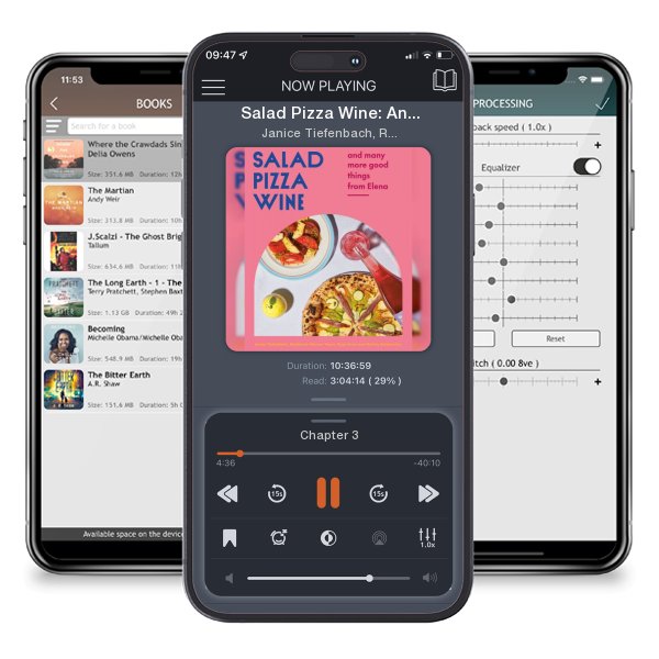Download fo free audiobook Salad Pizza Wine: And Many More Good Things from Elena by Janice Tiefenbach, Ryan Gray, et al. and listen anywhere on your iOS devices in the ListenBook app.