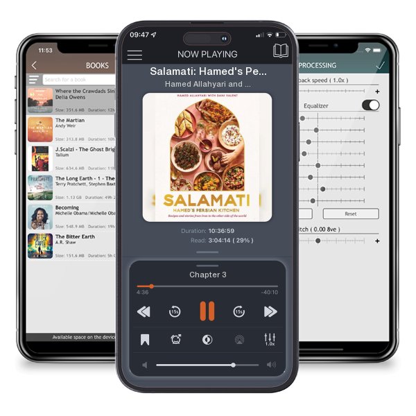 Download fo free audiobook Salamati: Hamed's Persian Kitchen: Recipes and Stories from... by Hamed Allahyari and Dani Valent and listen anywhere on your iOS devices in the ListenBook app.