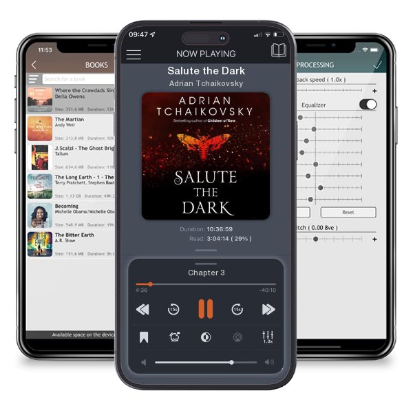 Download fo free audiobook Salute the Dark by Adrian Tchaikovsky and listen anywhere on your iOS devices in the ListenBook app.