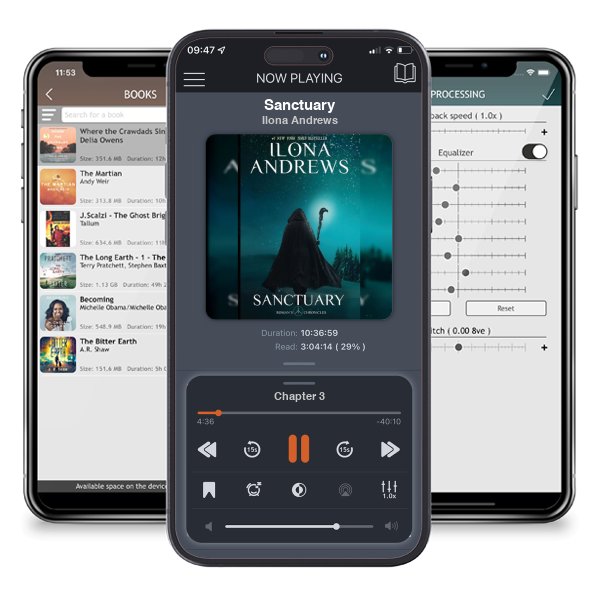 Download fo free audiobook Sanctuary by Ilona Andrews and listen anywhere on your iOS devices in the ListenBook app.